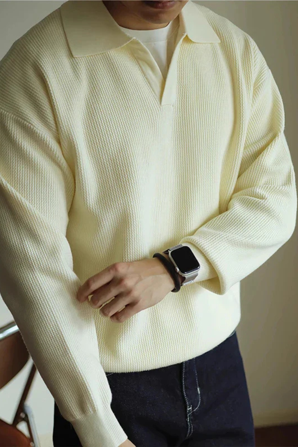 Ellison Fine-Knit Breathable Comfortable Polo Shirt Top