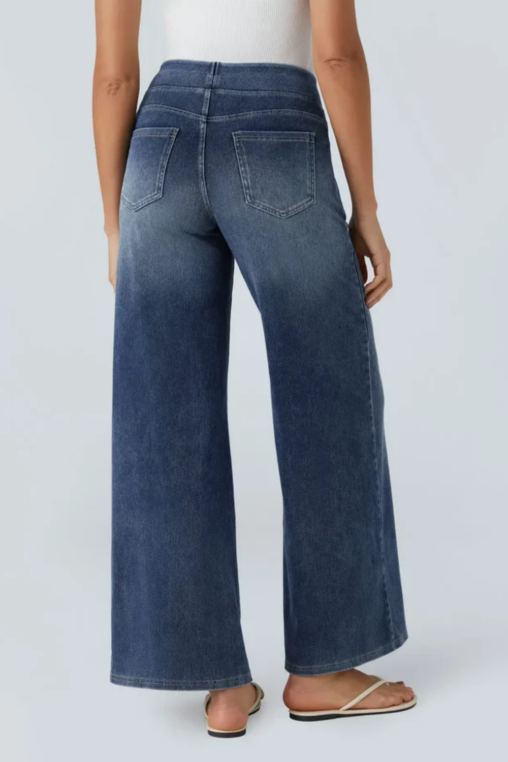 Evanna High-Waist Pants Navy