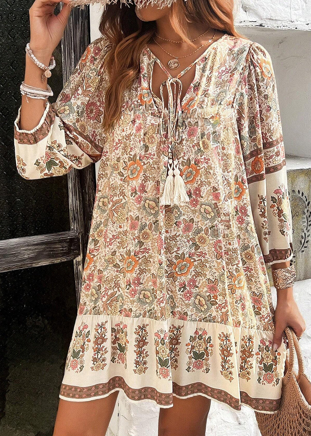 Nadia Boho Floral Dress