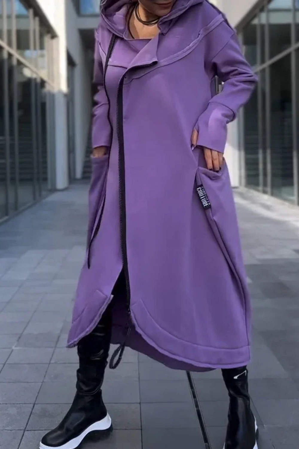 Nana Zip Hoodie Purple