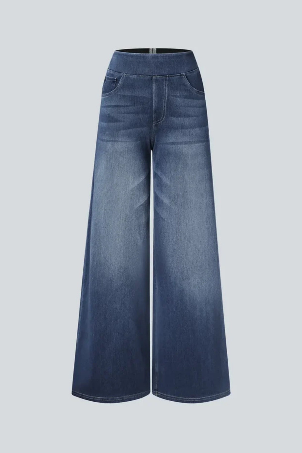 Evanna High-Waist Pants Navy
