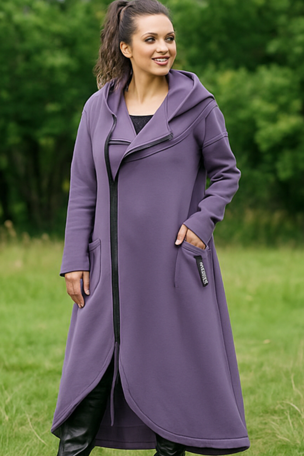 Nana Zip Hoodie Purple