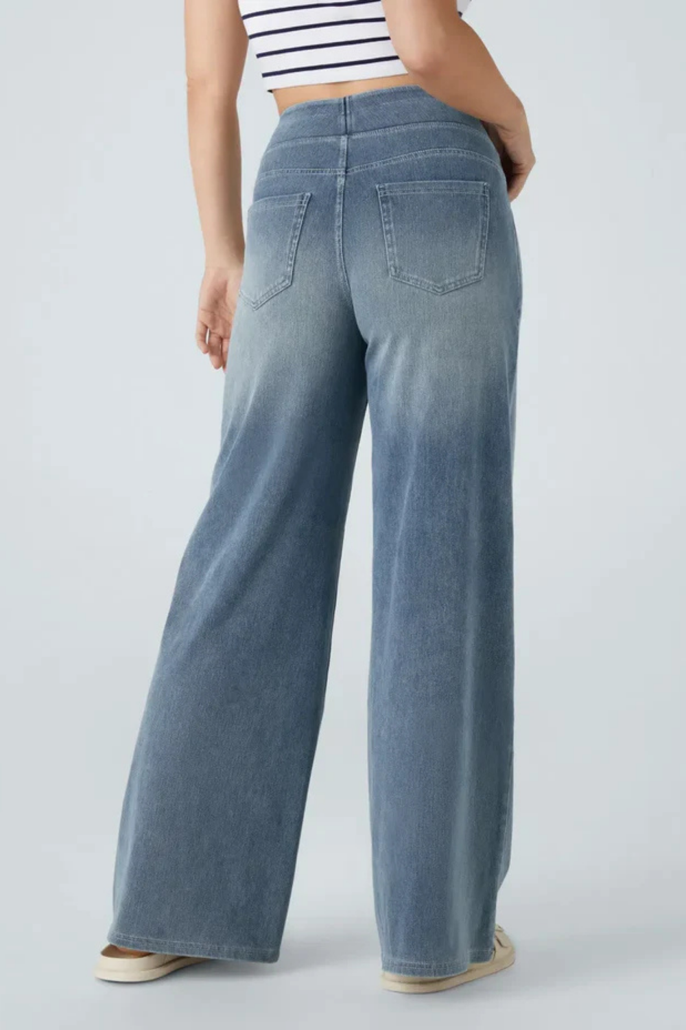 Evanna High-Waist Pants Hellblau