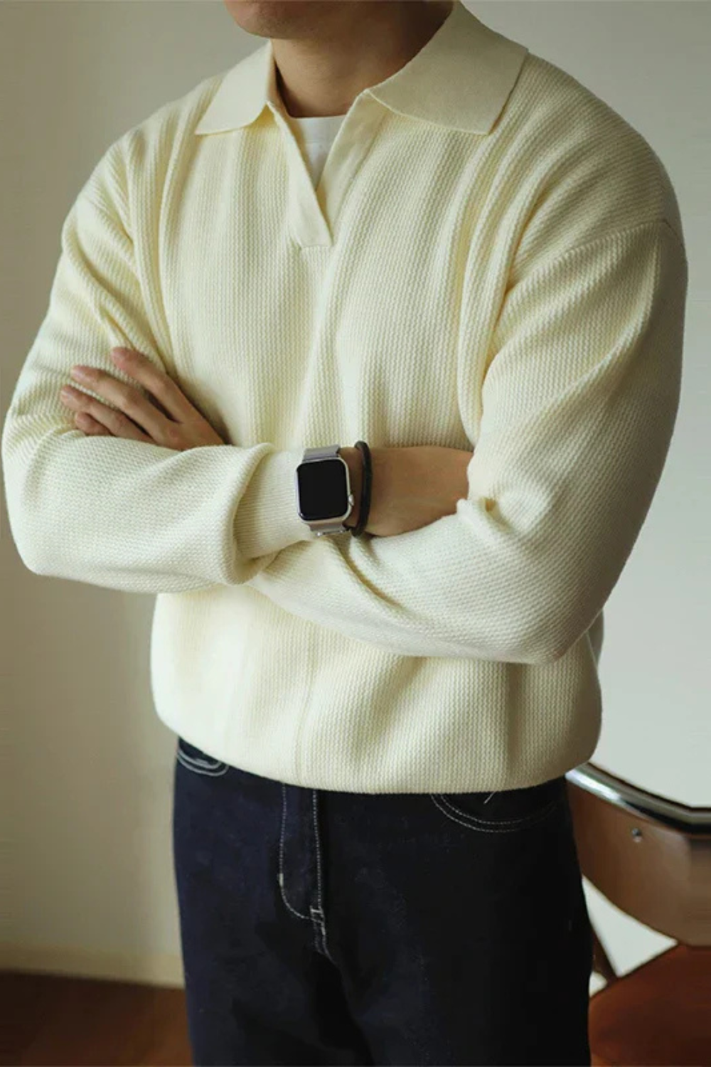 Ellison Fine-Knit Breathable Comfortable Polo Shirt Top