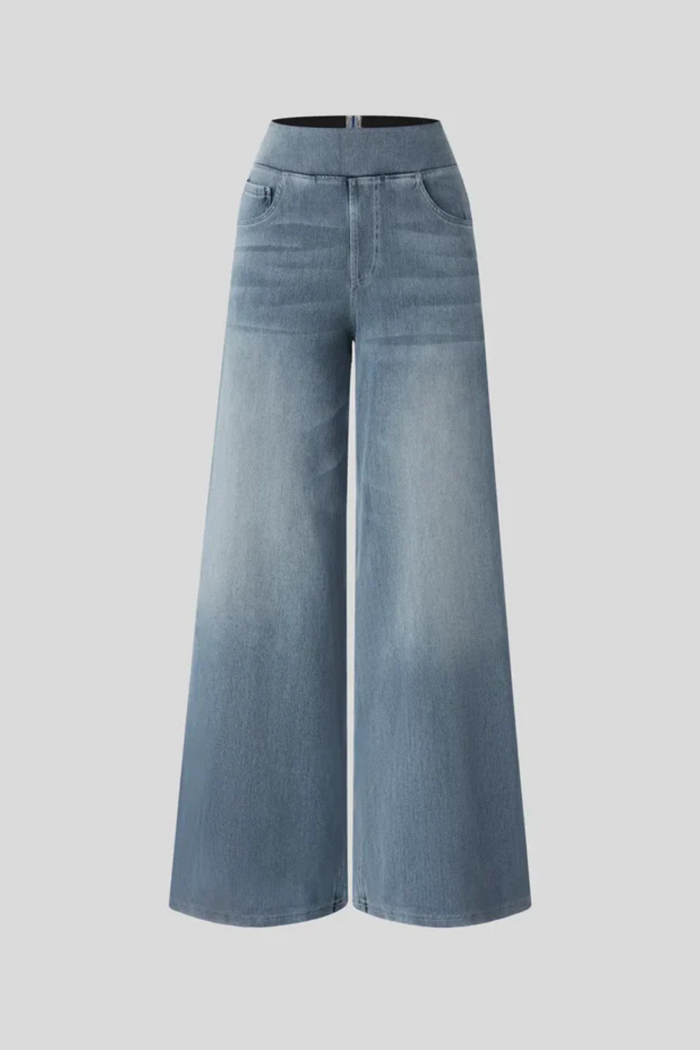 Evanna High-Waist Pants Hellblau
