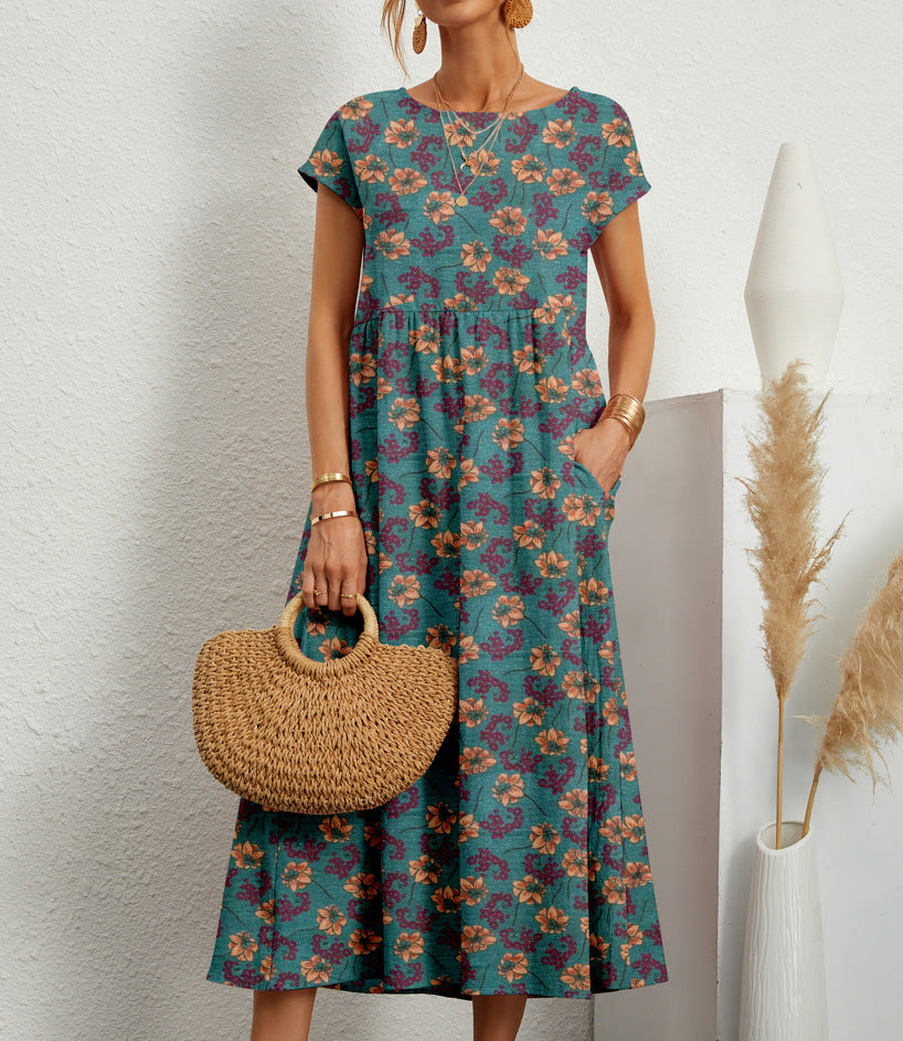 Winnie Floral Print Relaxed Midi Dress