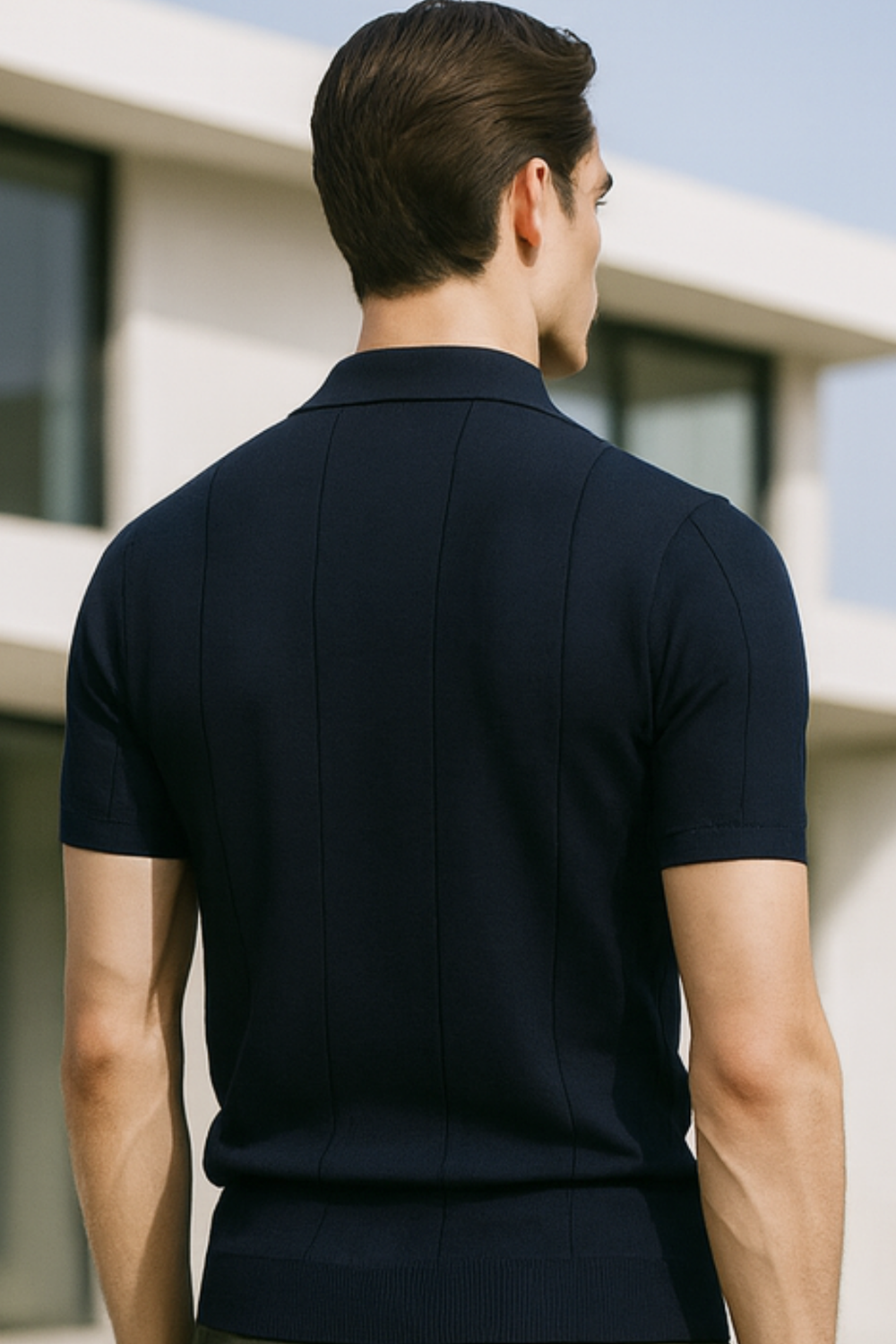 Mykonos Textured Knit Polo Shirt