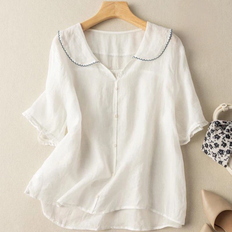 Nivara Casual Linen Blouse