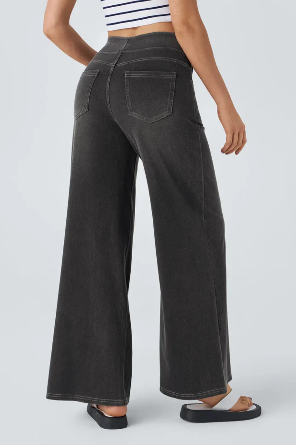 Evanna High-Waist Pants Black