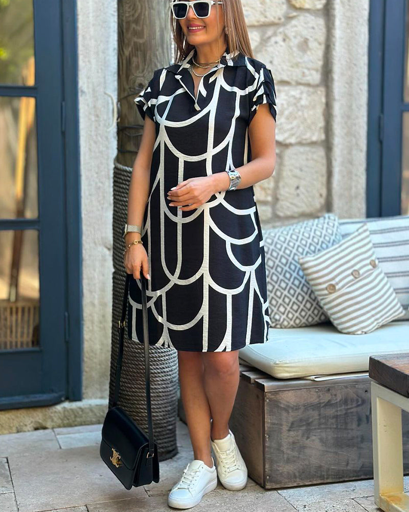 Maria Short Sleeve Relaxed Fit Everyday Midi Dress