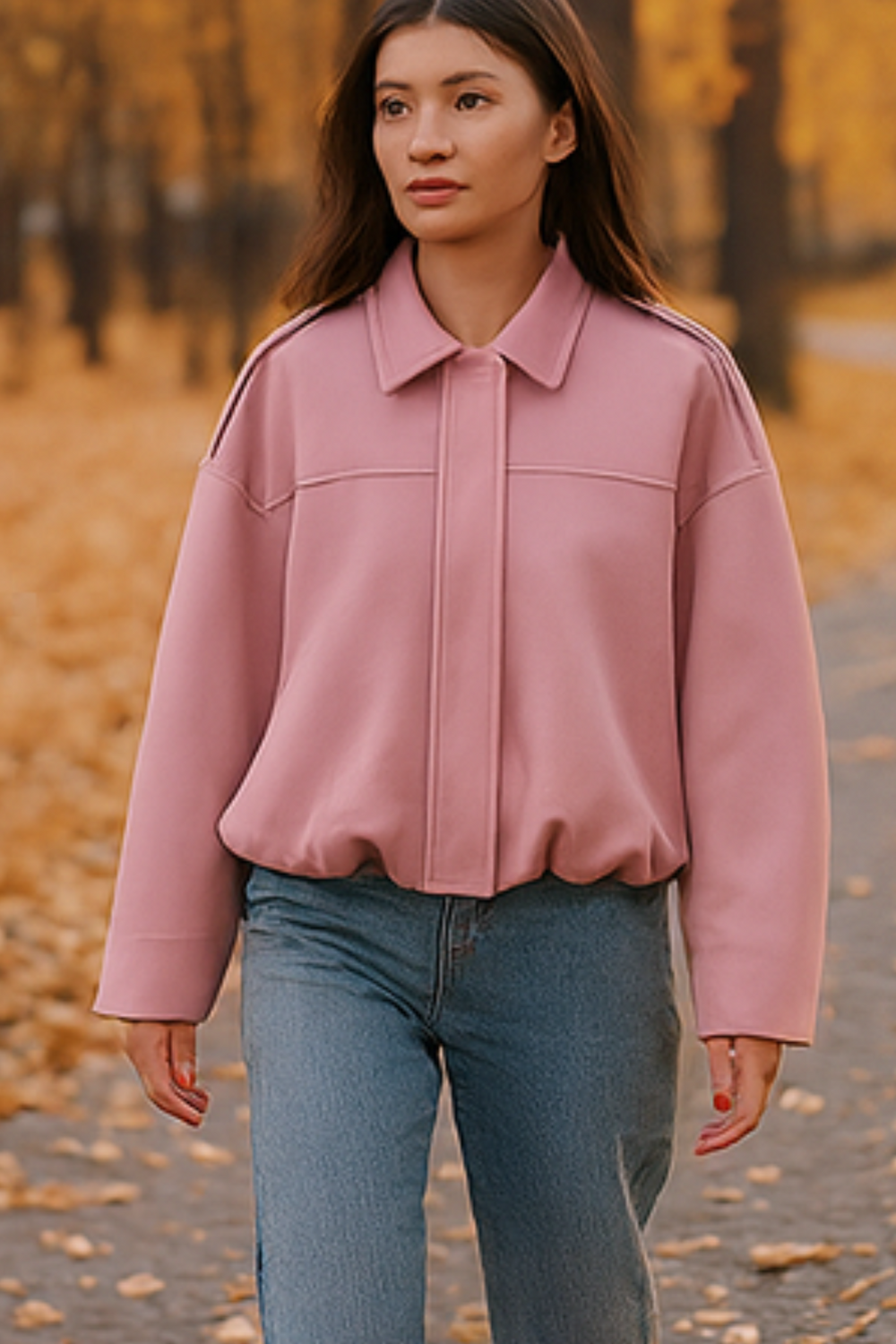 Nala Vintage Oversized Jacket in Pink