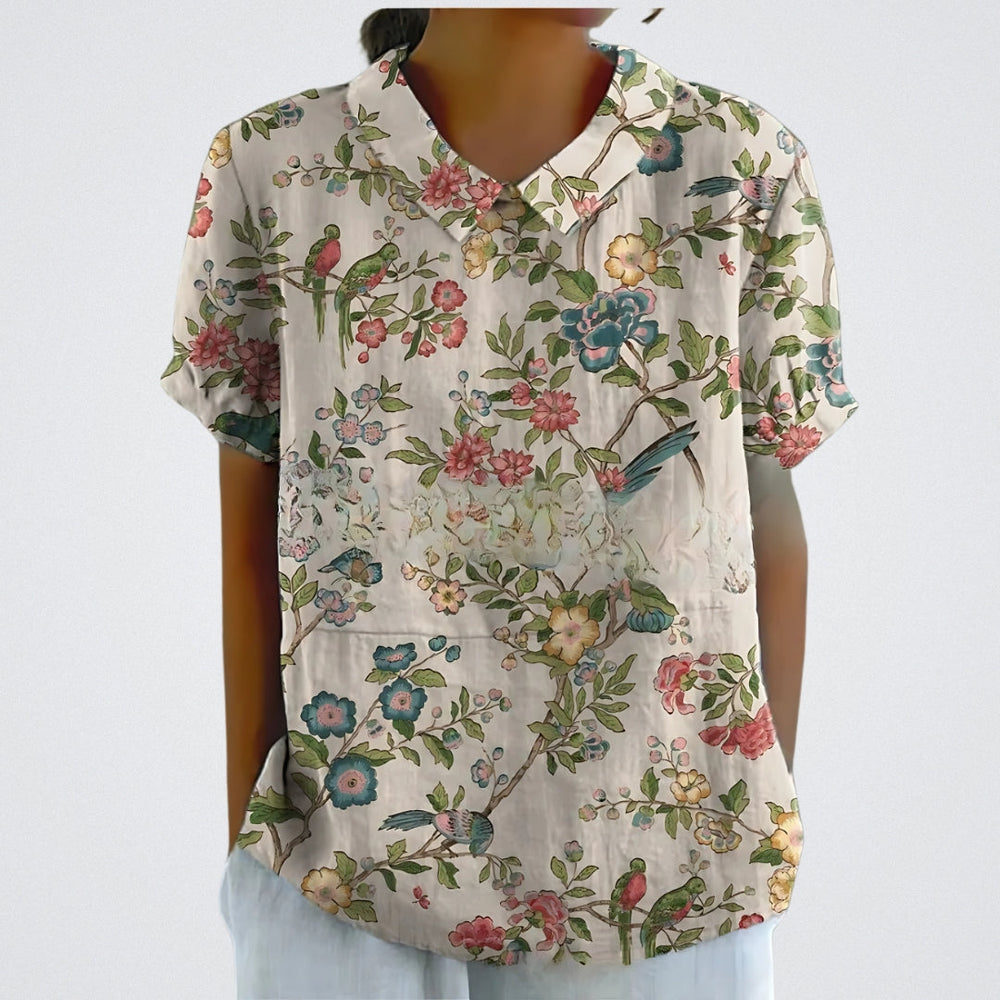 Sierra Floral Print Lightweight Blouse for Everyday Elegance