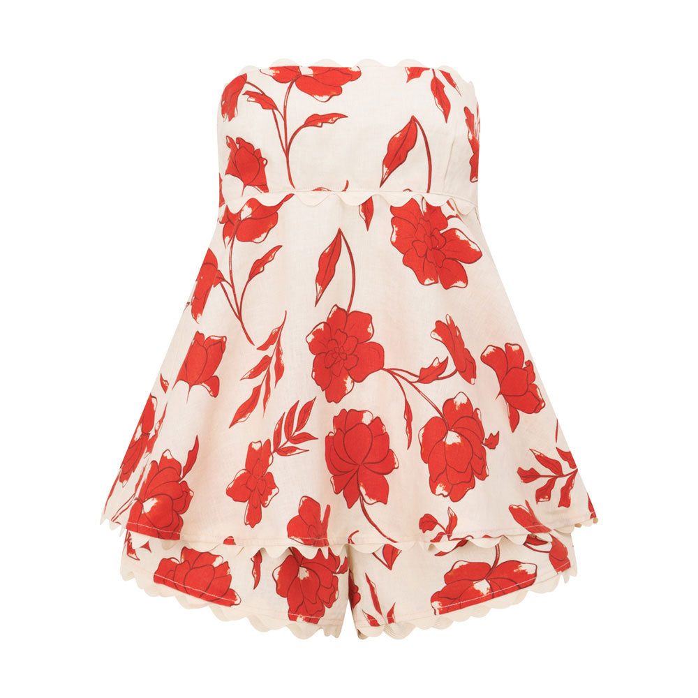 Rosella Floral Ruffle Top & Shorts Set