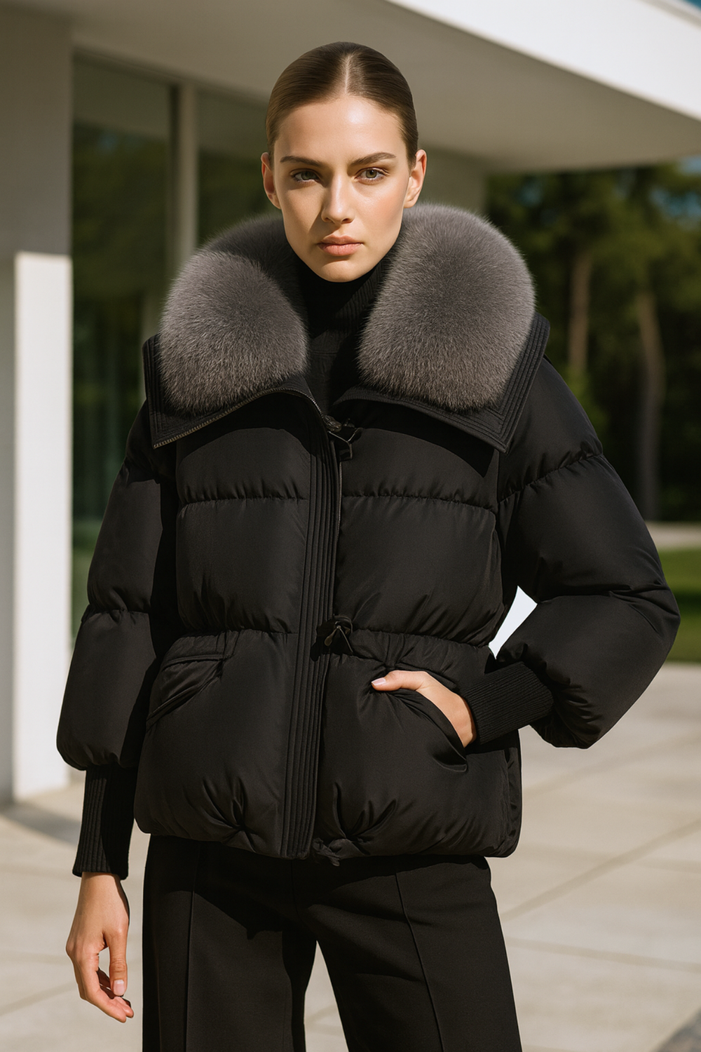 Indila Faux Fur Collar Jacket