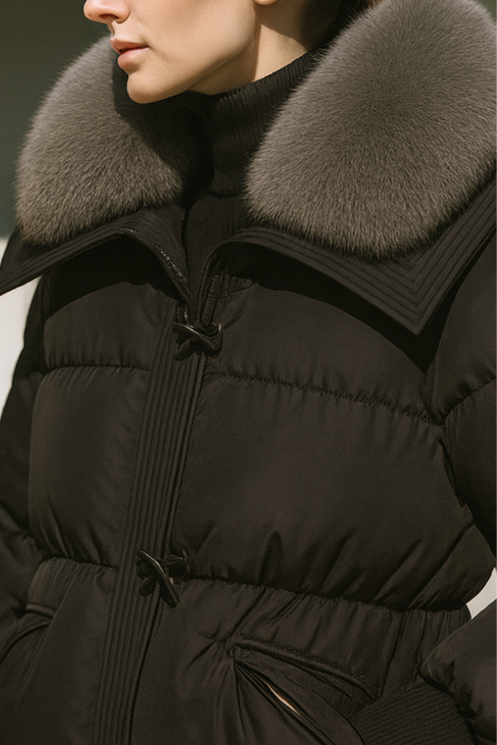 Indila Faux Fur Collar Jacket