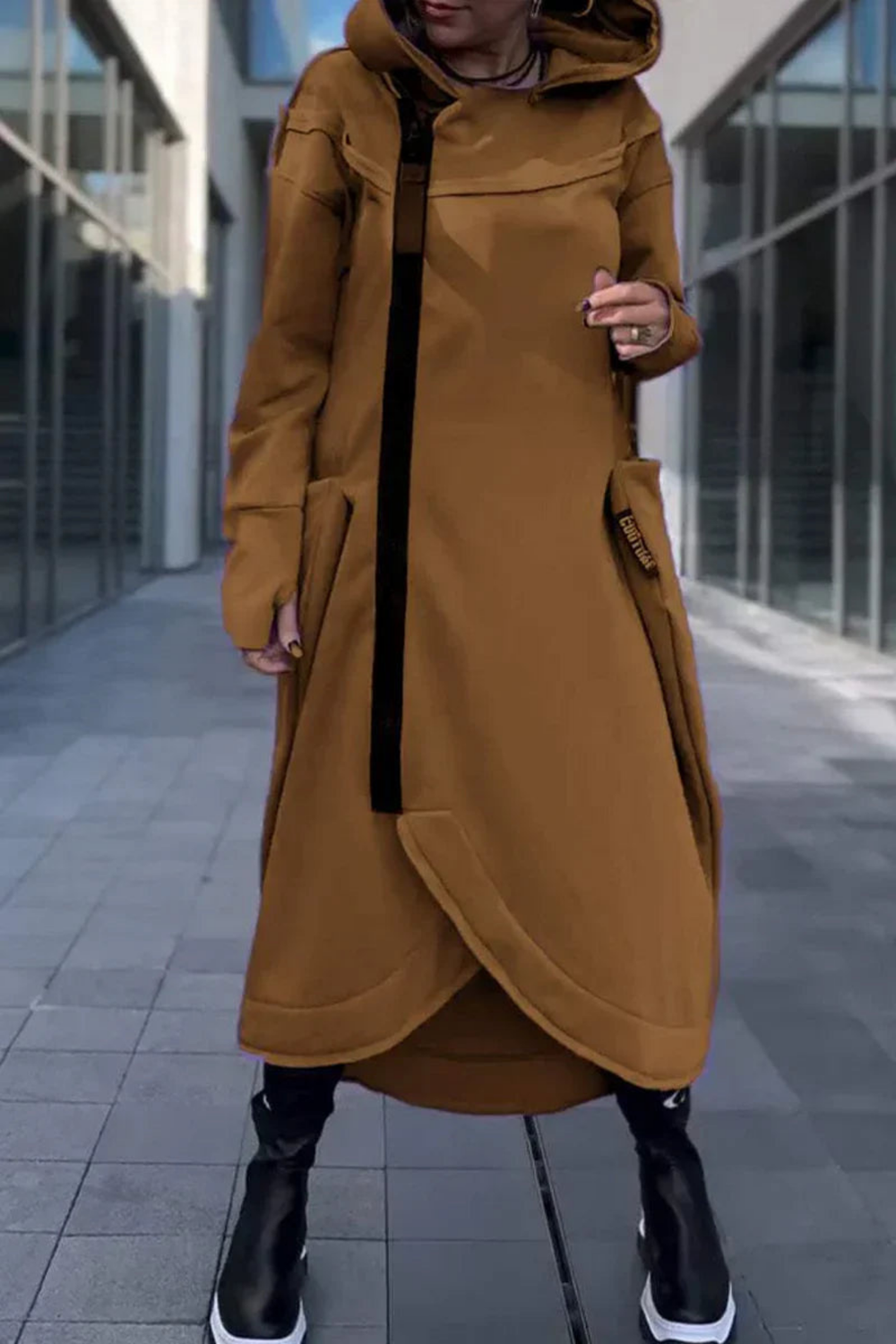 Nana Zip Hoodie Brown