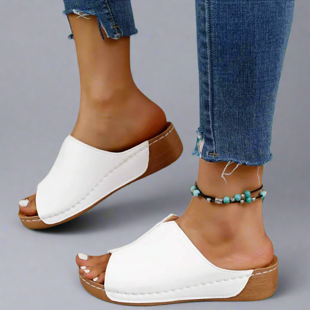 Miri Premium Wedge Open-Toe Adjustable-Strap Sandals