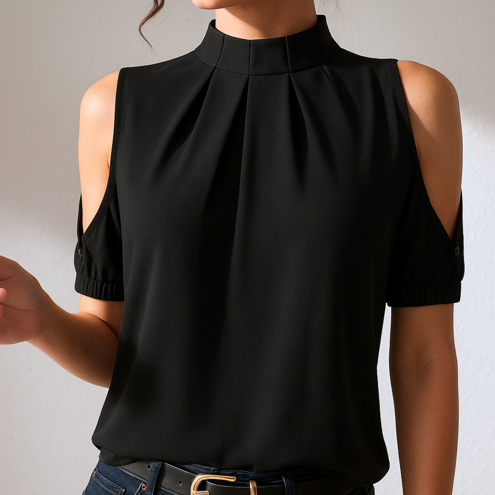 Tasha Flutter-Sleeve Blouse
