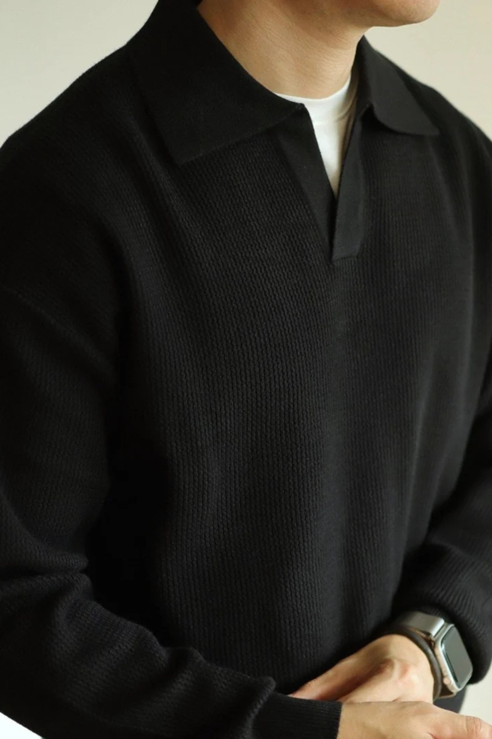 Ellison Fine-Knit Breathable Comfortable Polo Shirt Top