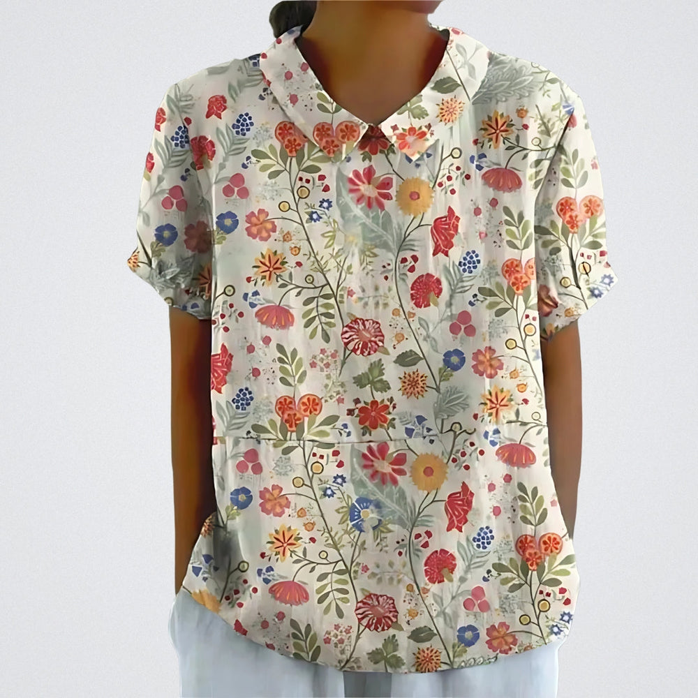 Sierra Floral Print Lightweight Blouse for Everyday Elegance