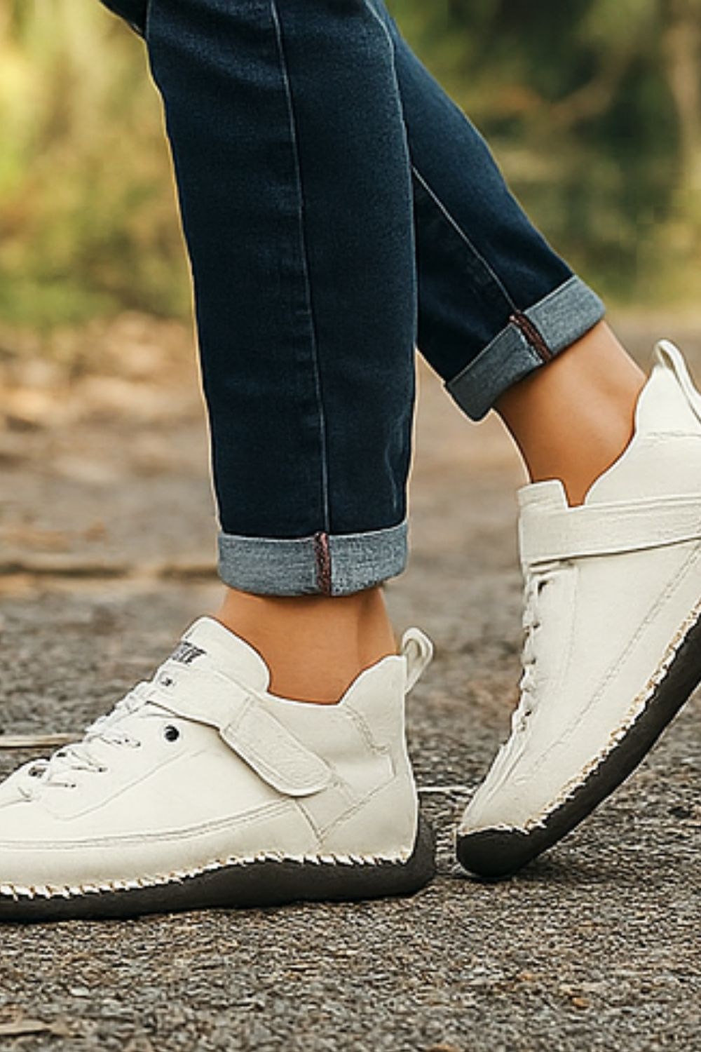 Aleera Lightweight Breathable Leather Comfort Sneakers