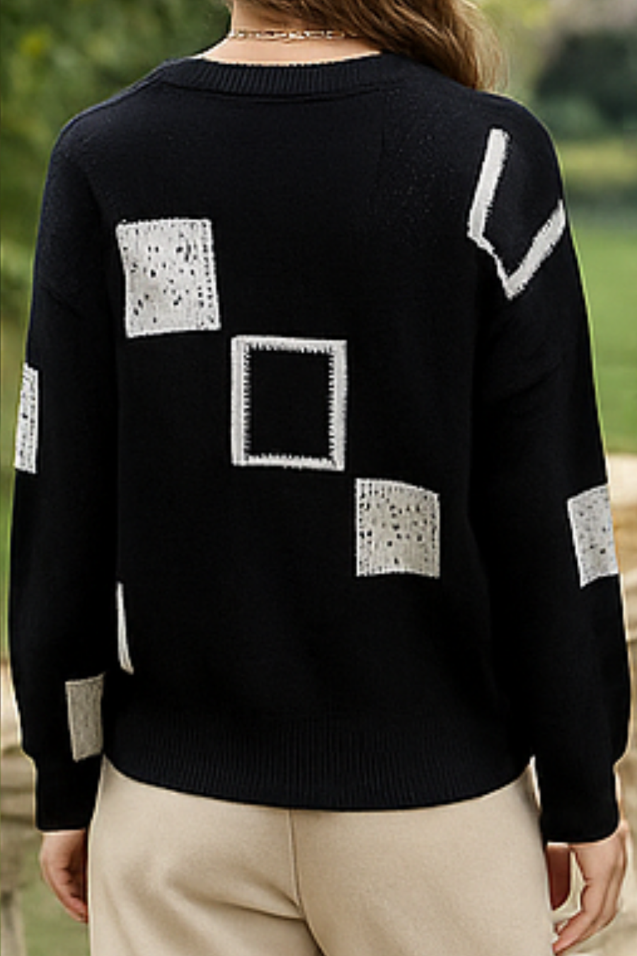Ayla Strickpullover Black