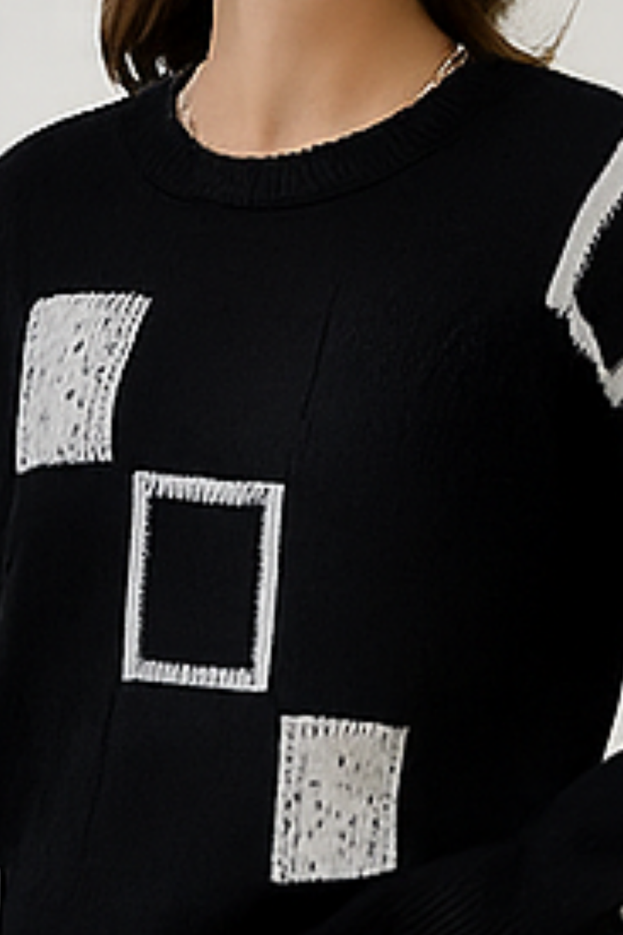 Ayla Strickpullover Black