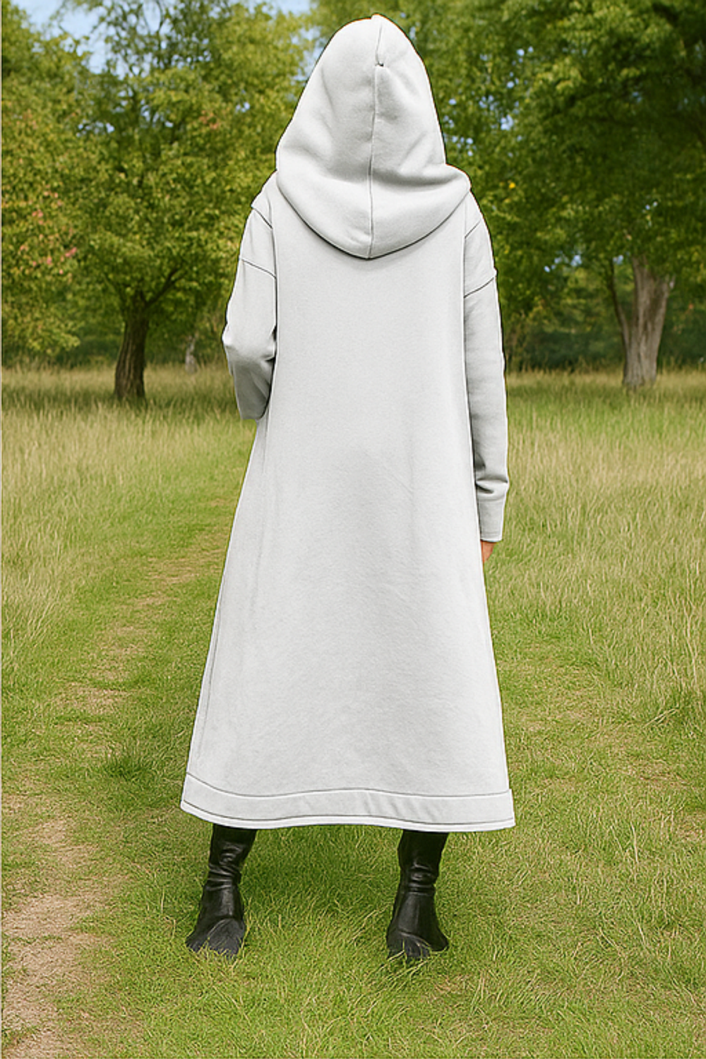 Nana Zip Hoodie White