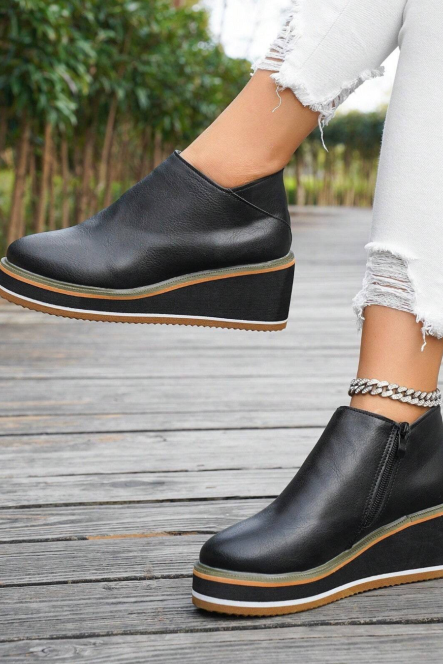 Trinity Waterproof Ankle Boot with Side Zip Entry Premium