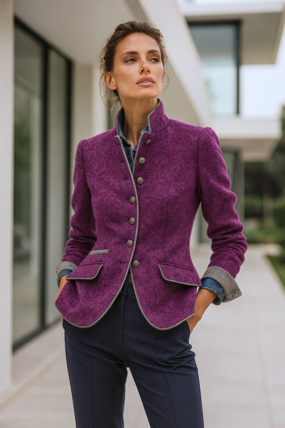 Valerie High-Neck Cardigan