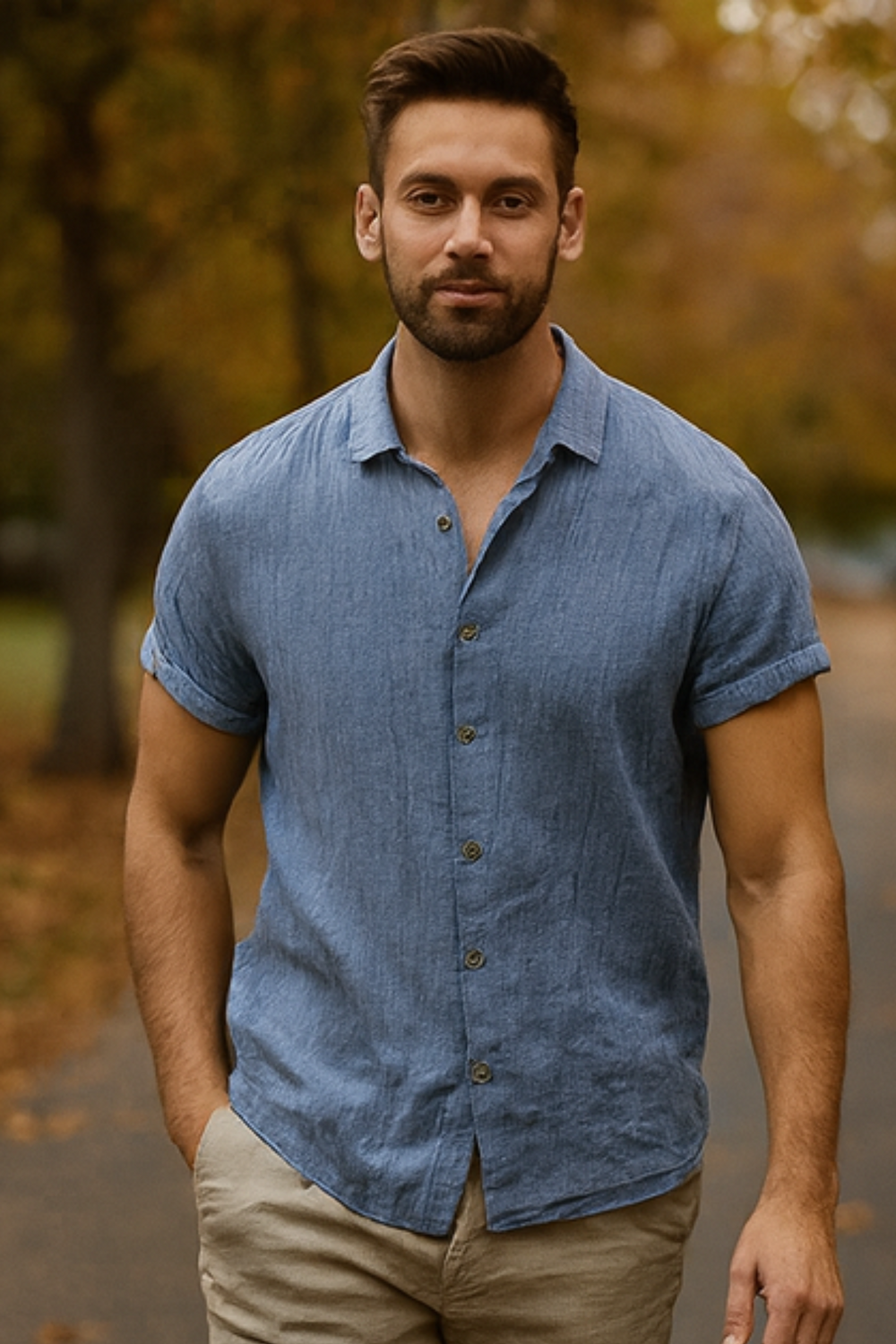 Clifford Linen Button-Up Shirt