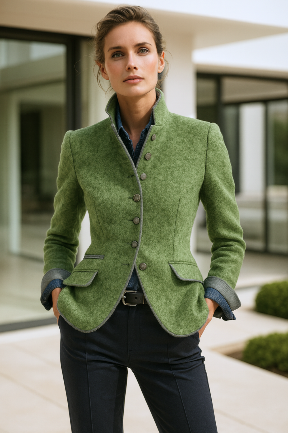 Valerie High-Neck Cardigan