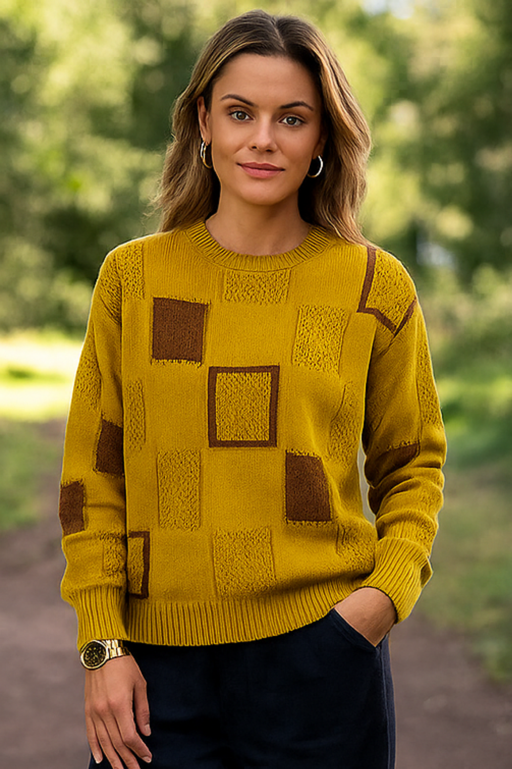 Ayla Strickpullover Gelb