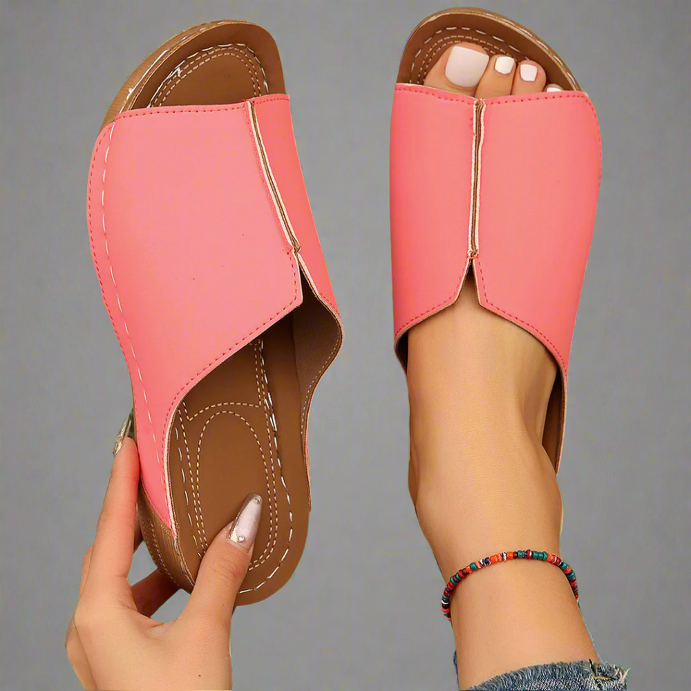 Miri Premium Wedge Open-Toe Adjustable-Strap Sandals