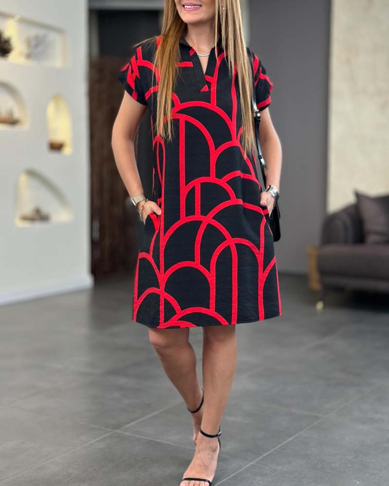 Maria Short Sleeve Relaxed Fit Everyday Midi Dress