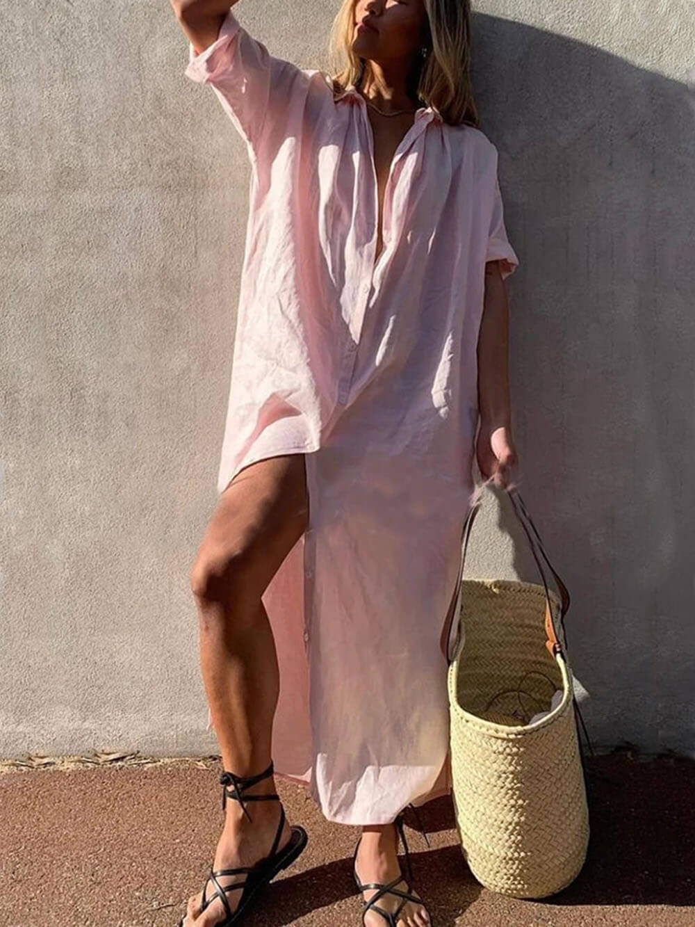 Jillian Relaxed Shirt Maxi Dress