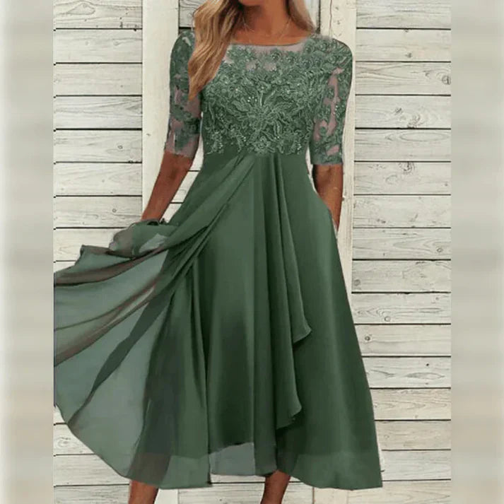 Henrietta Modern Elegant Summer Midi Dress for Women's Fashion Style