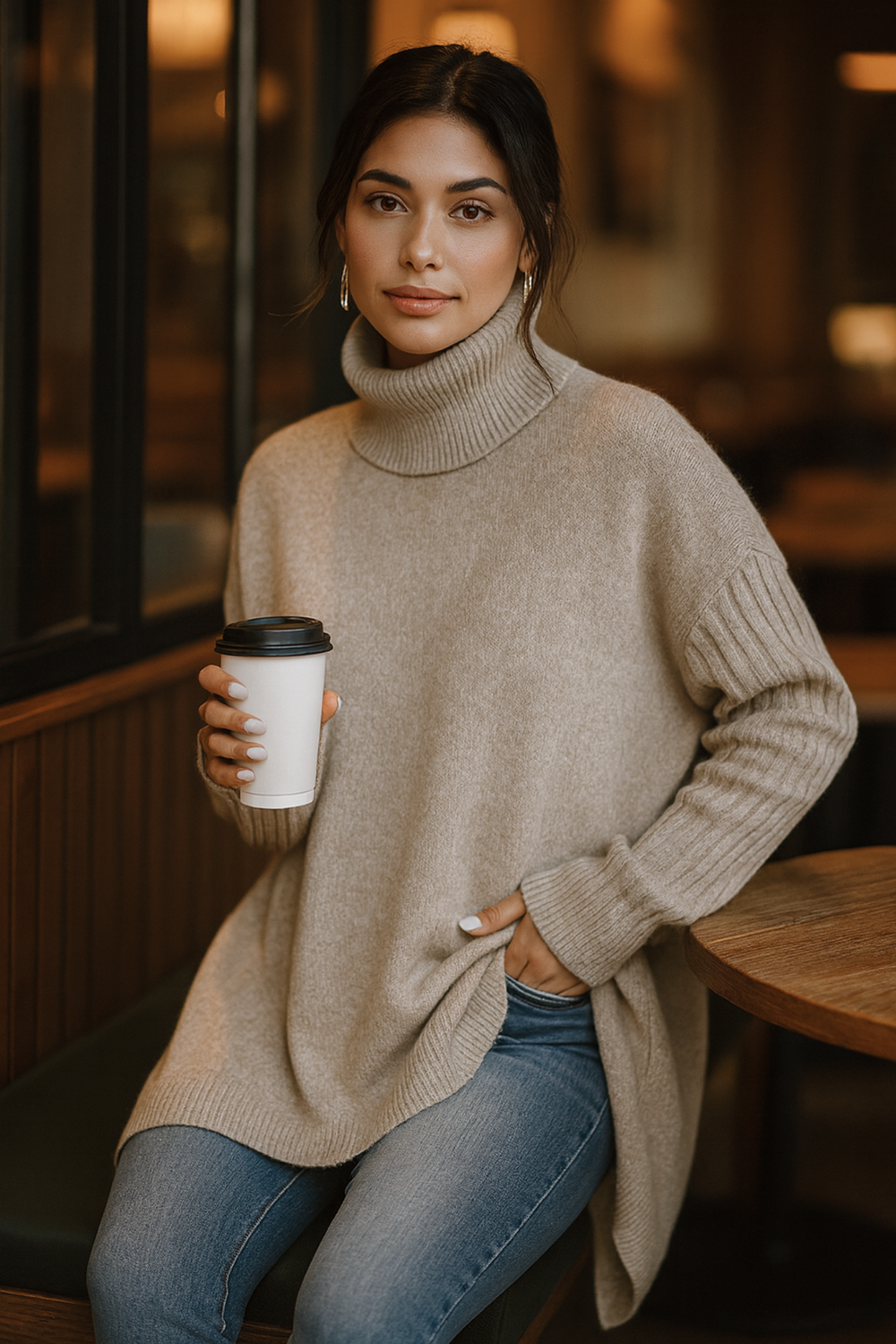 Bridgette Long Turtleneck Sweater