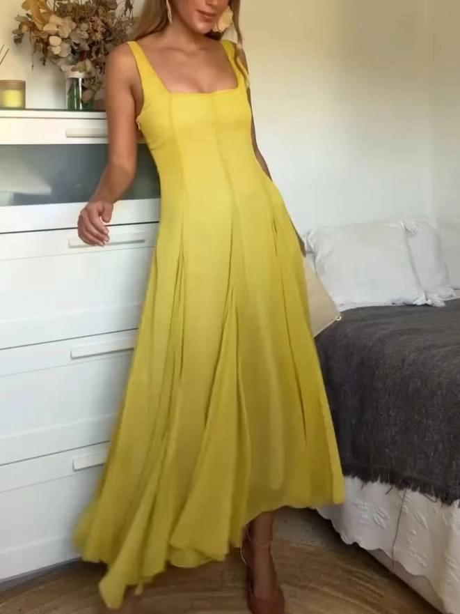 Camille Square Neck Maxi Dress