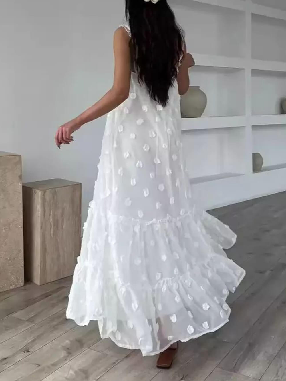 Blake Floral A-Line Tiered Maxi Dress