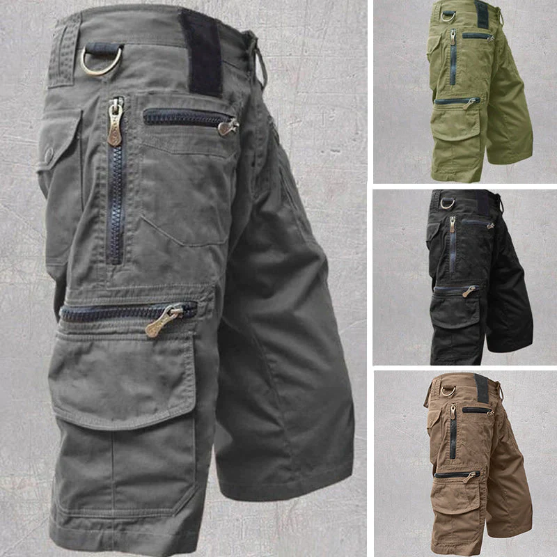 Caius Rugged Cotton Blend Outdoor Utility Cargo Shorts
