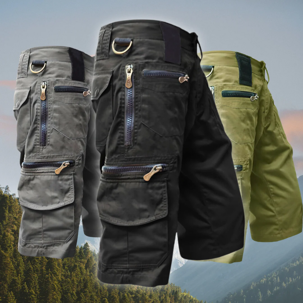 Caius Rugged Cotton Blend Outdoor Utility Cargo Shorts