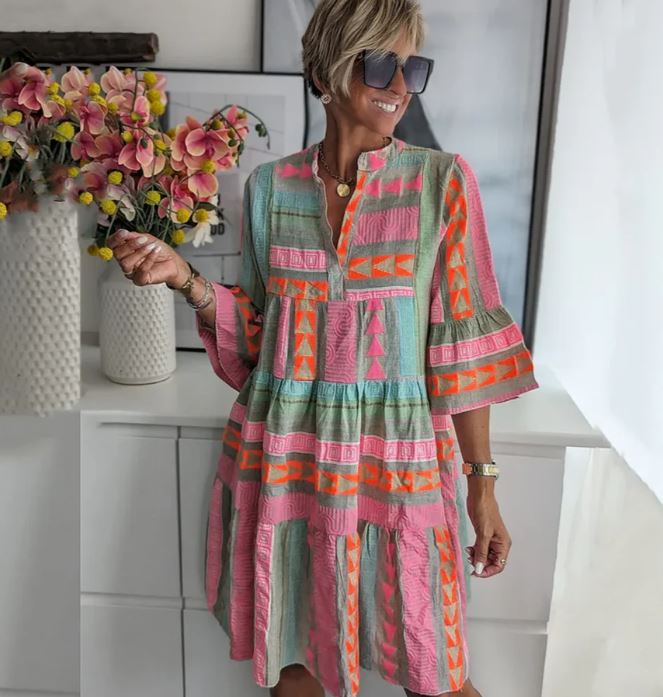 VanDeZaar Ruffled A-Line Spring Dress