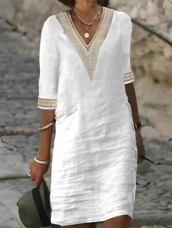 Julia Dress aus Leinen-Baumwolle