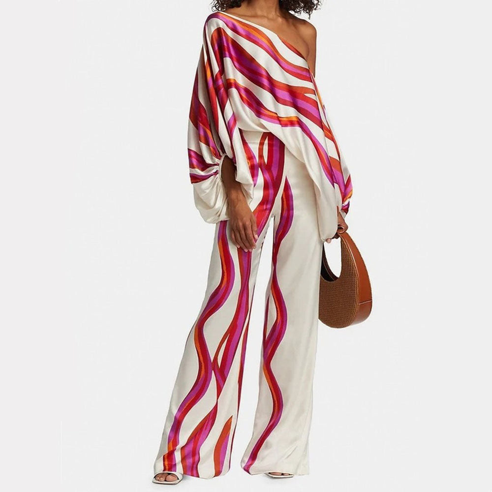 Melia One-Sleeve Wide-Leg