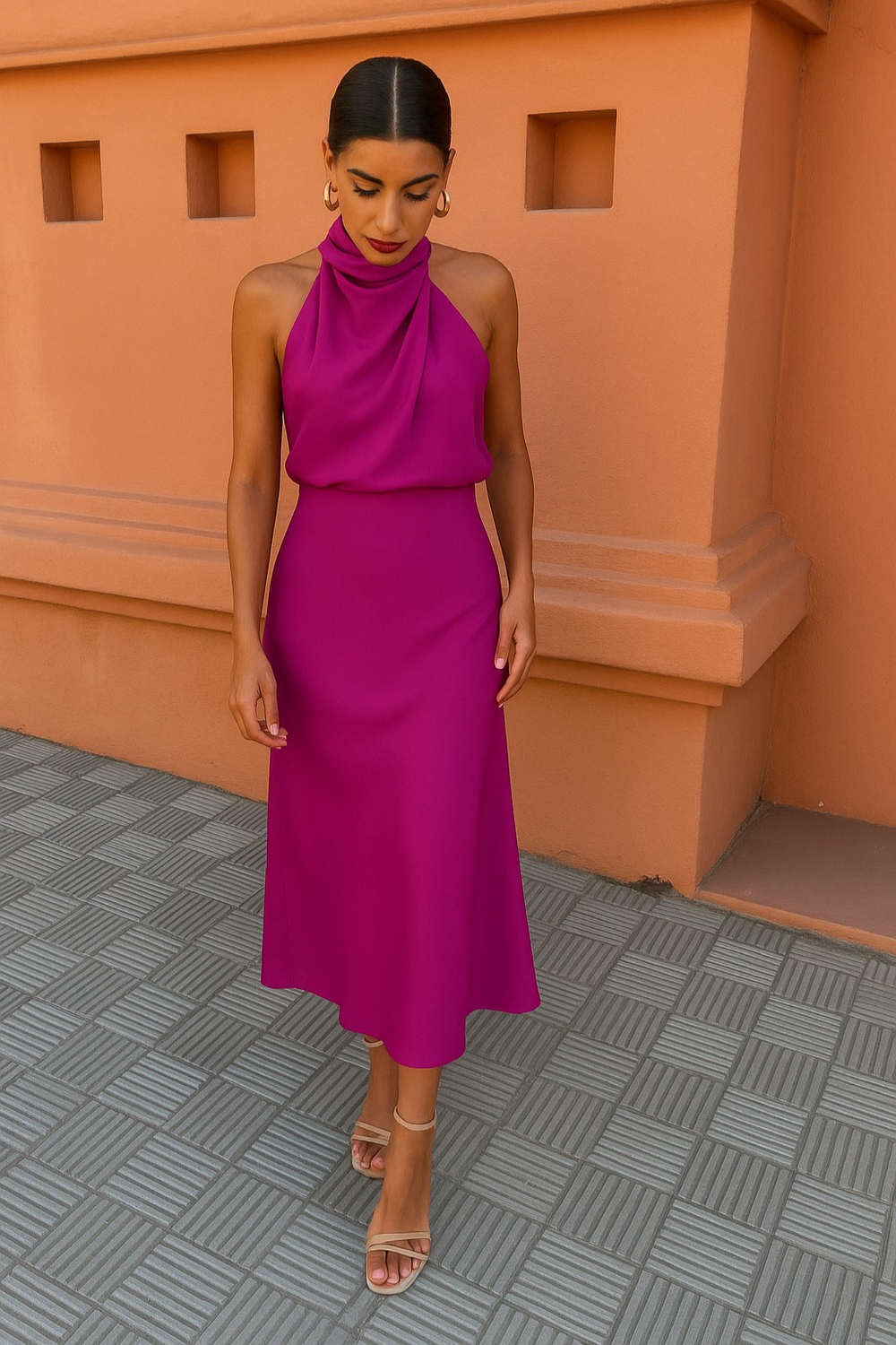 Selina Elegant Satin Dress
