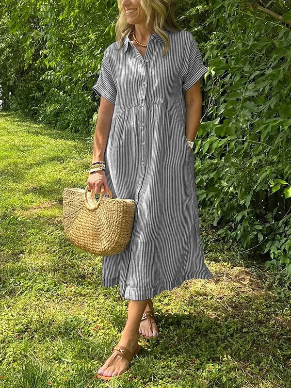 Amirah Elegant Stripe Dress