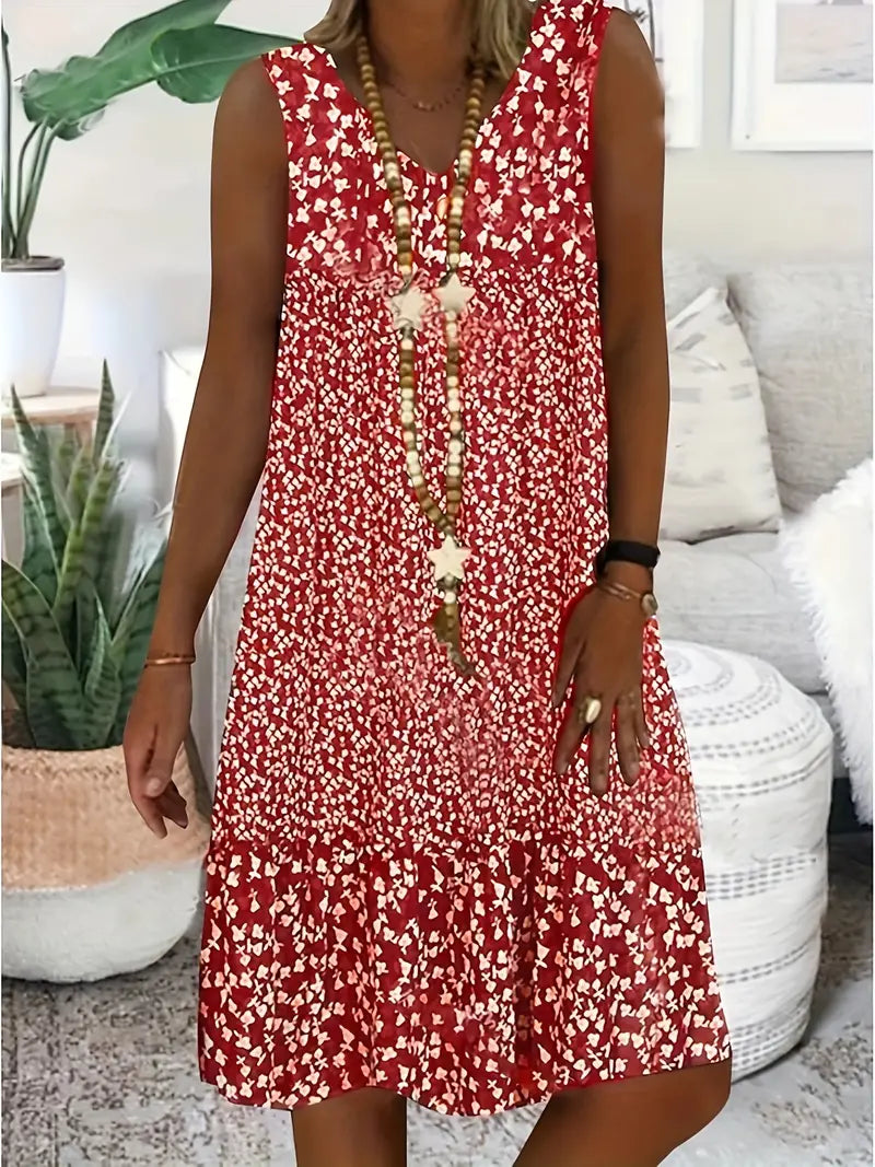 Maarika Sleeveless Floral Dress