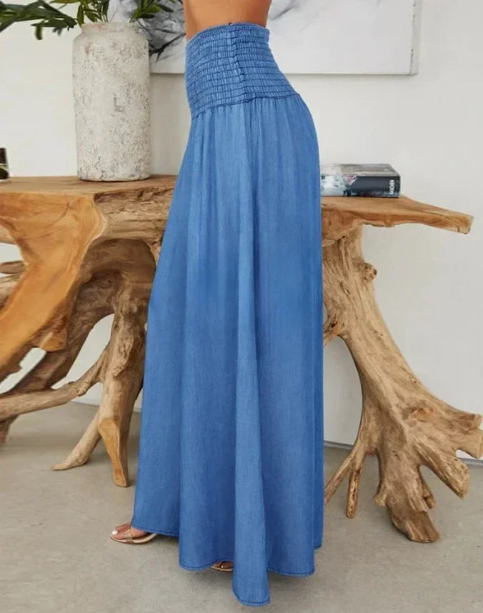 VanDeZaar Elastic Waist Wide Leg Pants