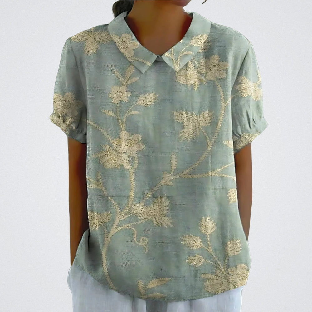 Sierra Floral Print Lightweight Blouse for Everyday Elegance